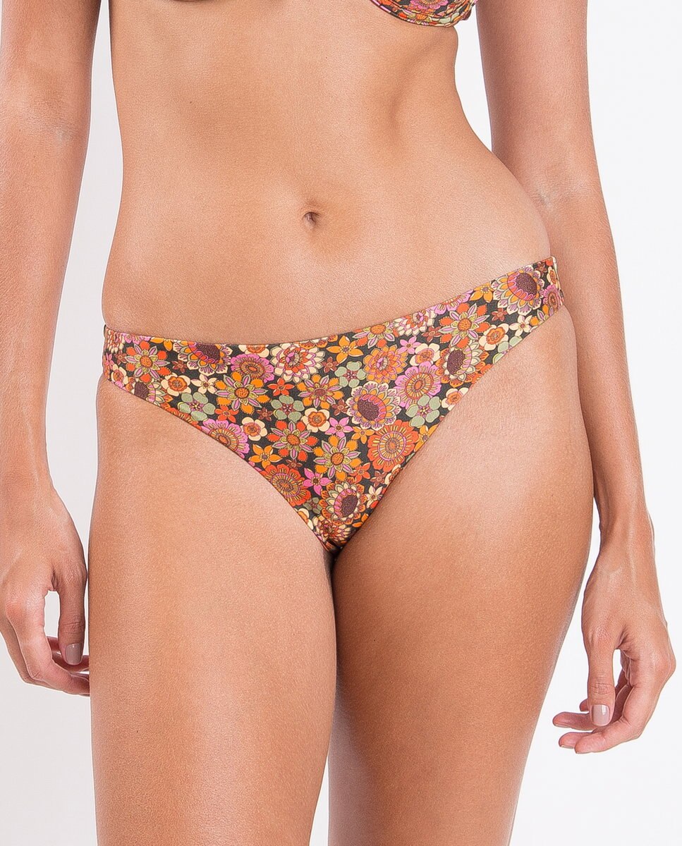 Braga de bikini brasileña estampada - Río de Sol - Azul fumé Azul fumé-1