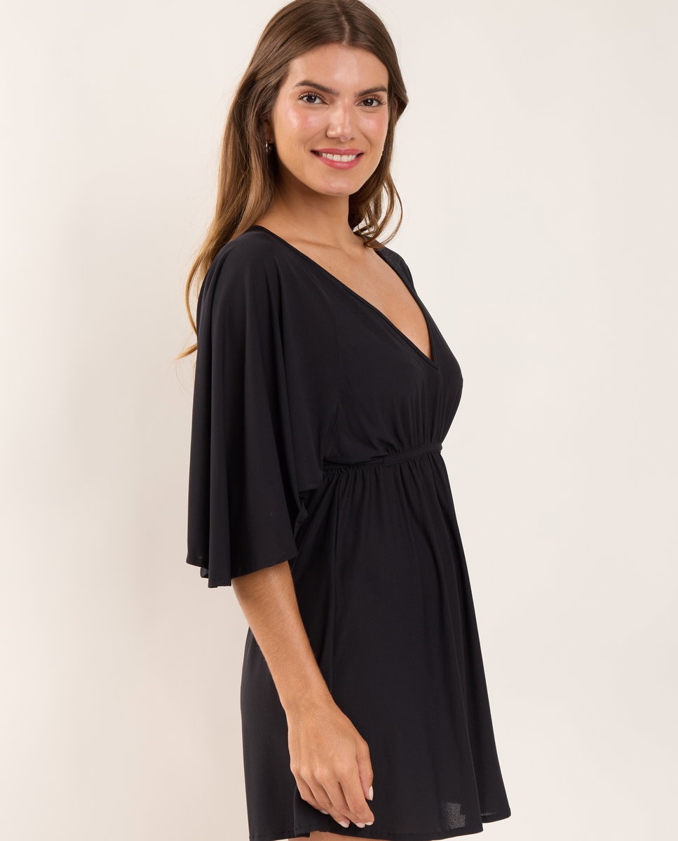 Vestido de playa mini - Río de Sol - Negro Negro-3