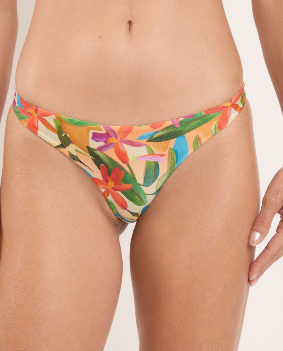 Braga de bikini brasileña estampada - Río de Sol - Verde Verde-1