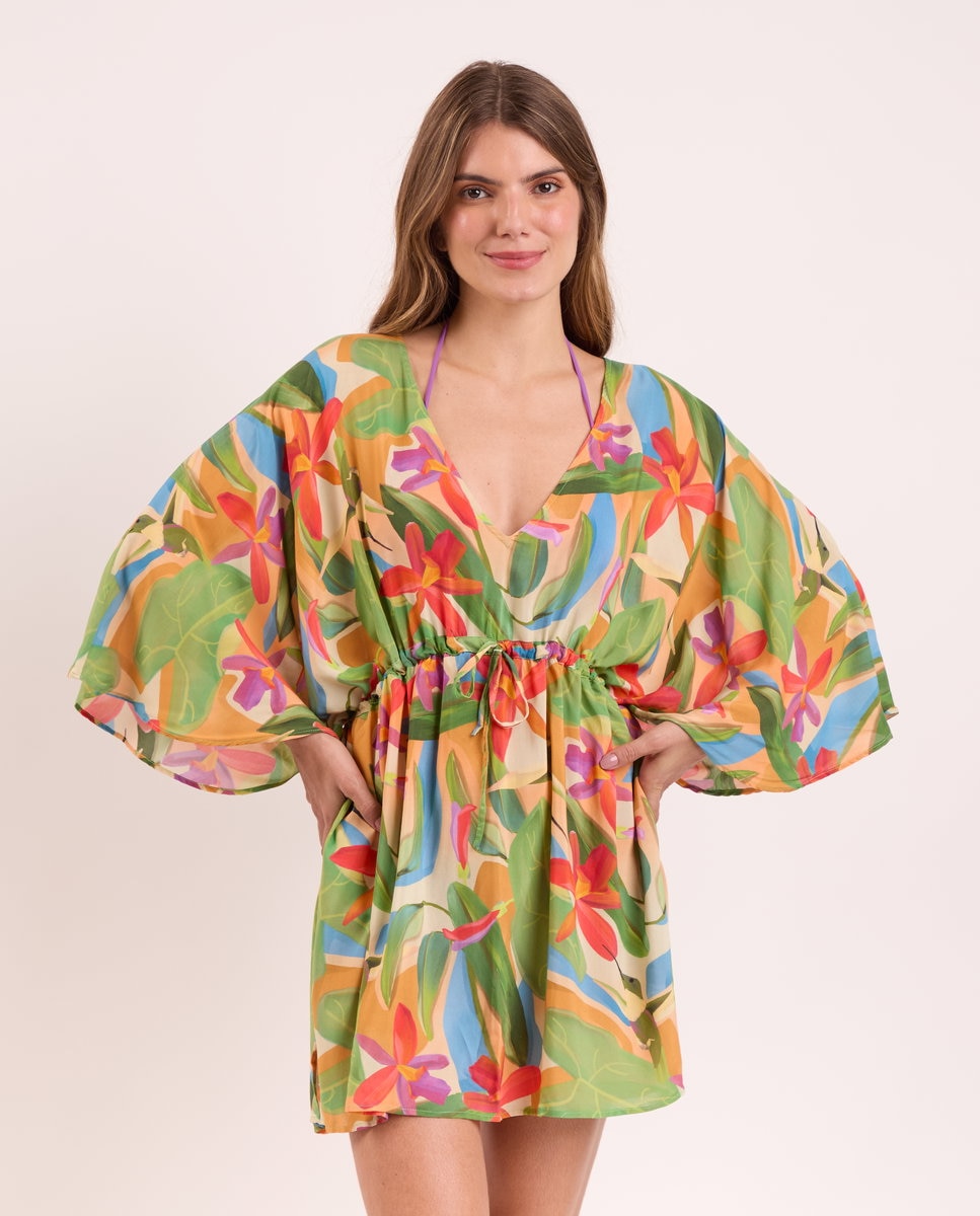 Imagen 0 de Caftan de playa de mujer Multicolor