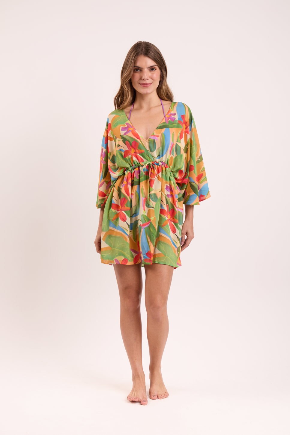 Caftan de playa de mujer - Río de Sol - Multicolor Multicolor-2