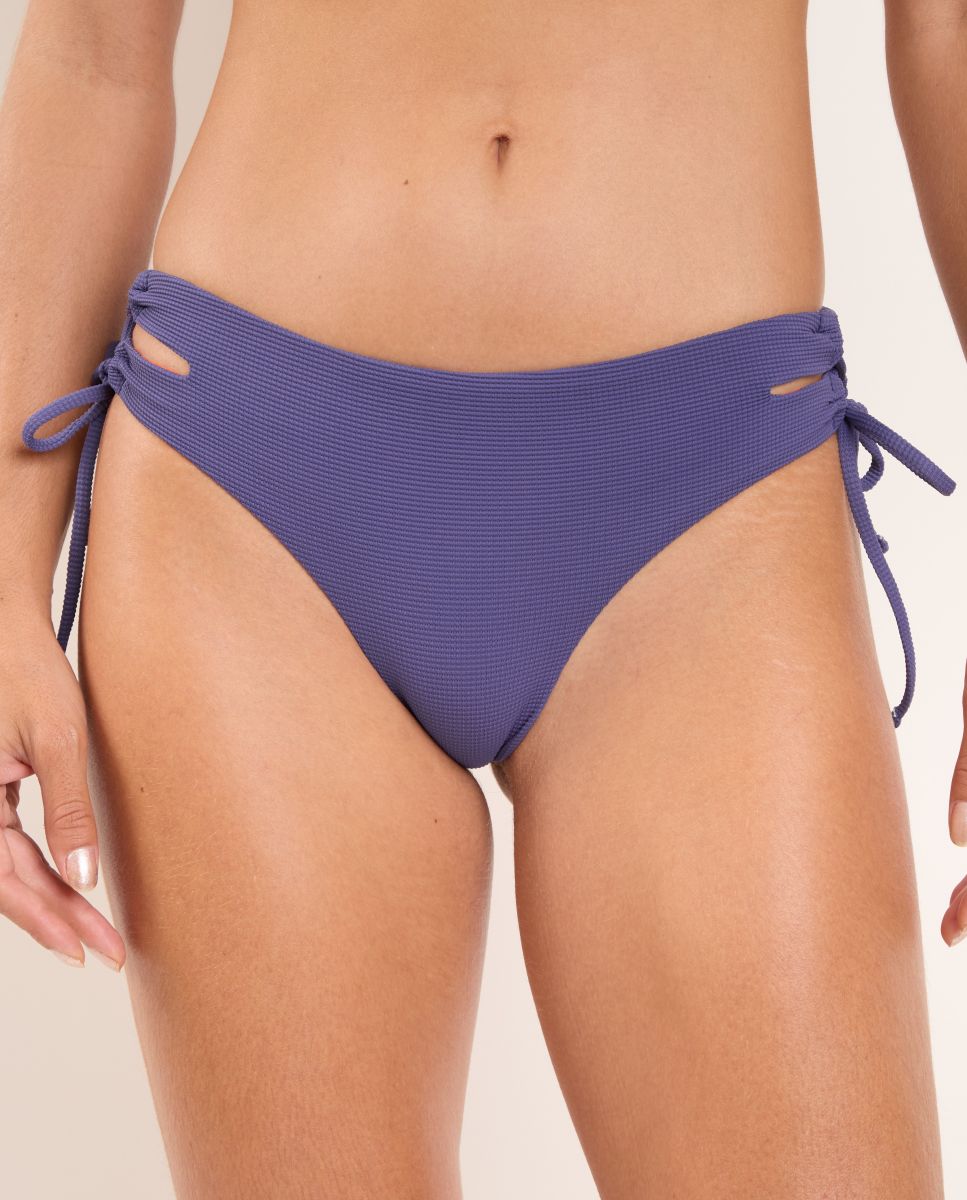 Braga de bikini con lazo lisa - Río de Sol - Violeta Violeta-1