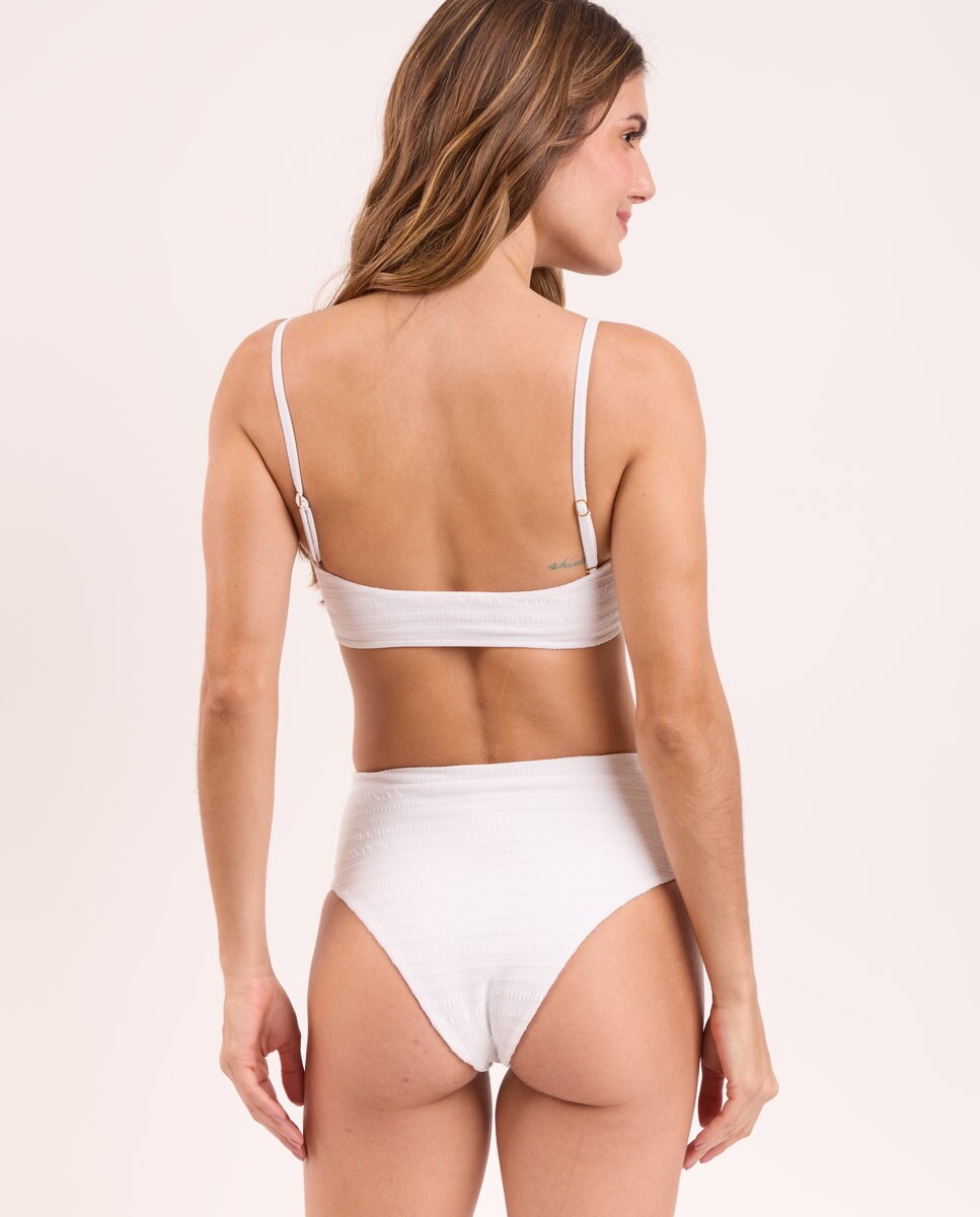 Braga de bikini culotte lisa - Río de Sol - Blanco hielo Blanco hielo-3