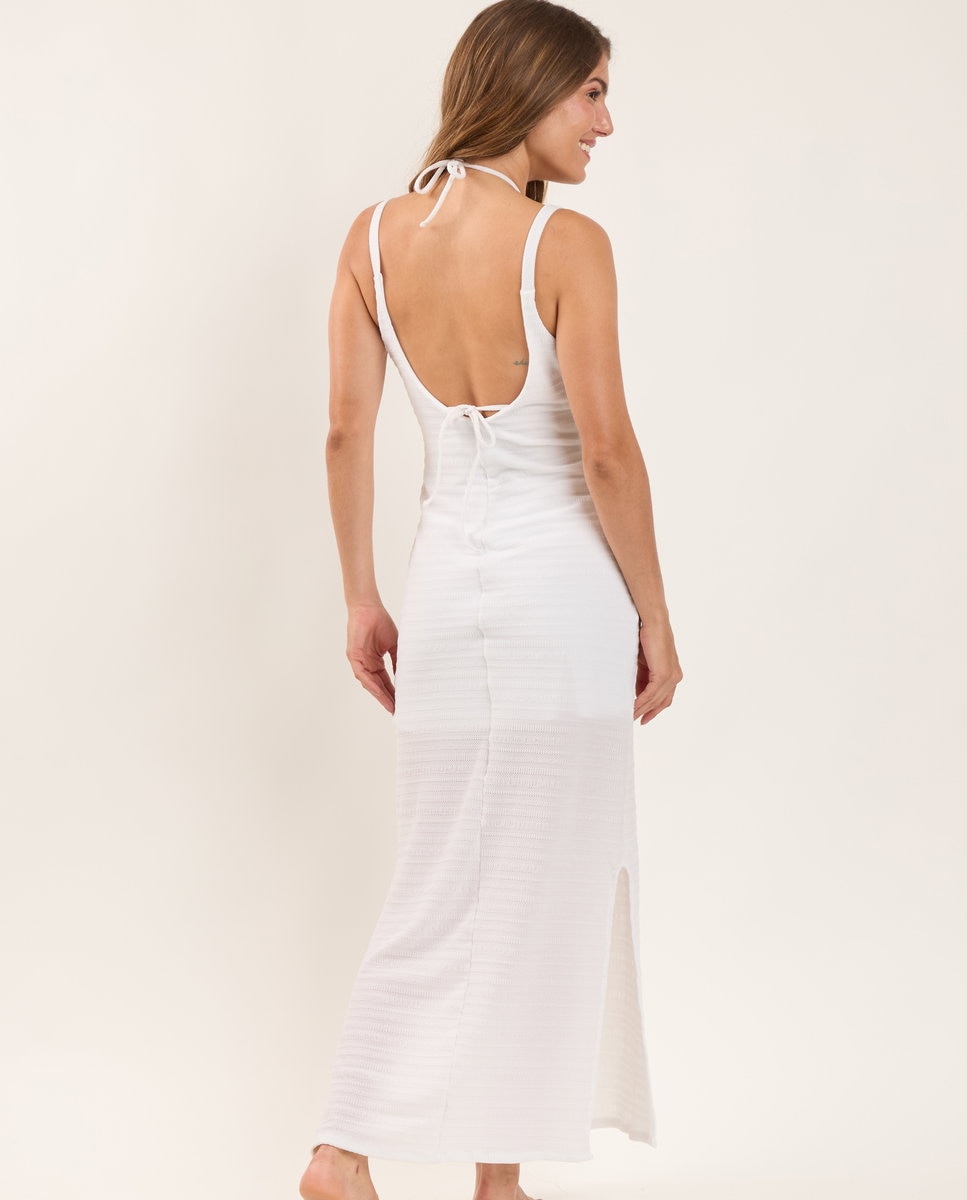 Vestido de playa maxi - Río de Sol - Blanco hielo Blanco hielo-2