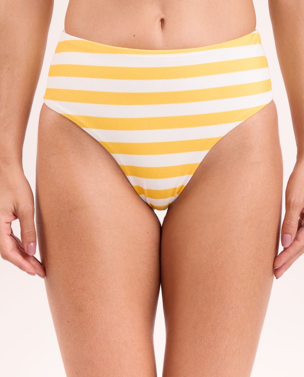 Cueca de Biquíni Culotte Estampada Bicolor-1