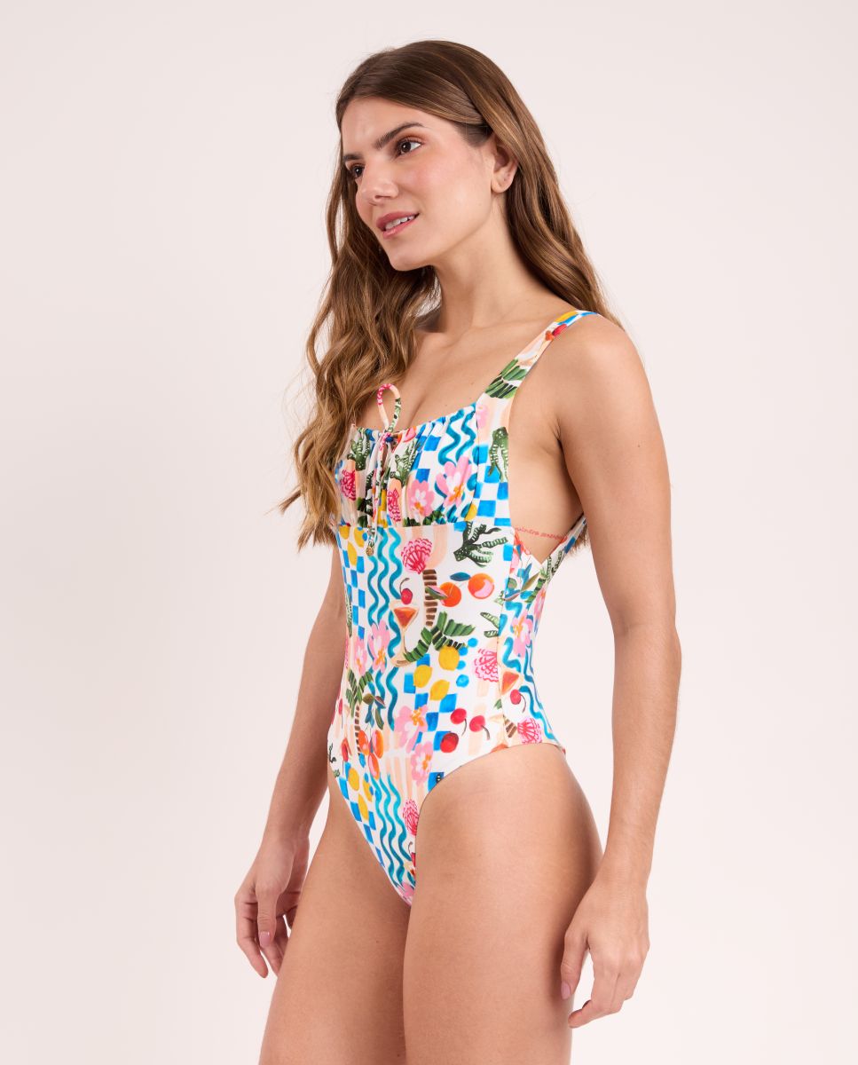 Bañador de mujer brasileño estampado - Río de Sol - Multicolor Multicolor-3