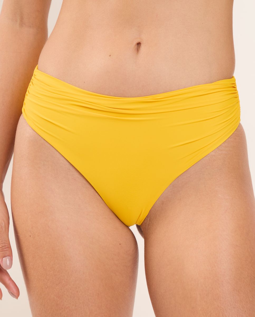 Braga de bikini culotte lisa - Río de Sol - Dorado Dorado-1