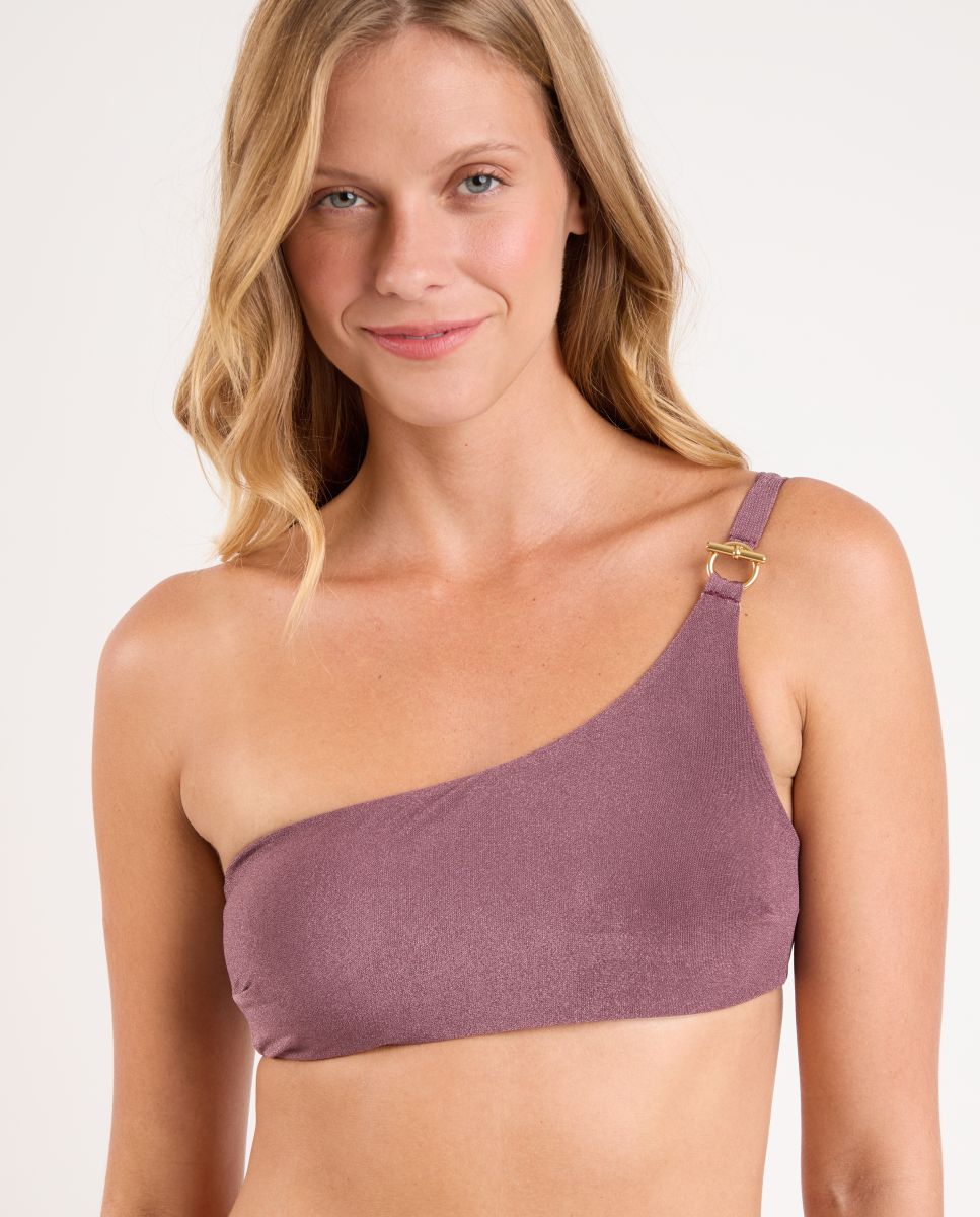 Top de bikini liso con relleno - Río de Sol - Lila Lila-1