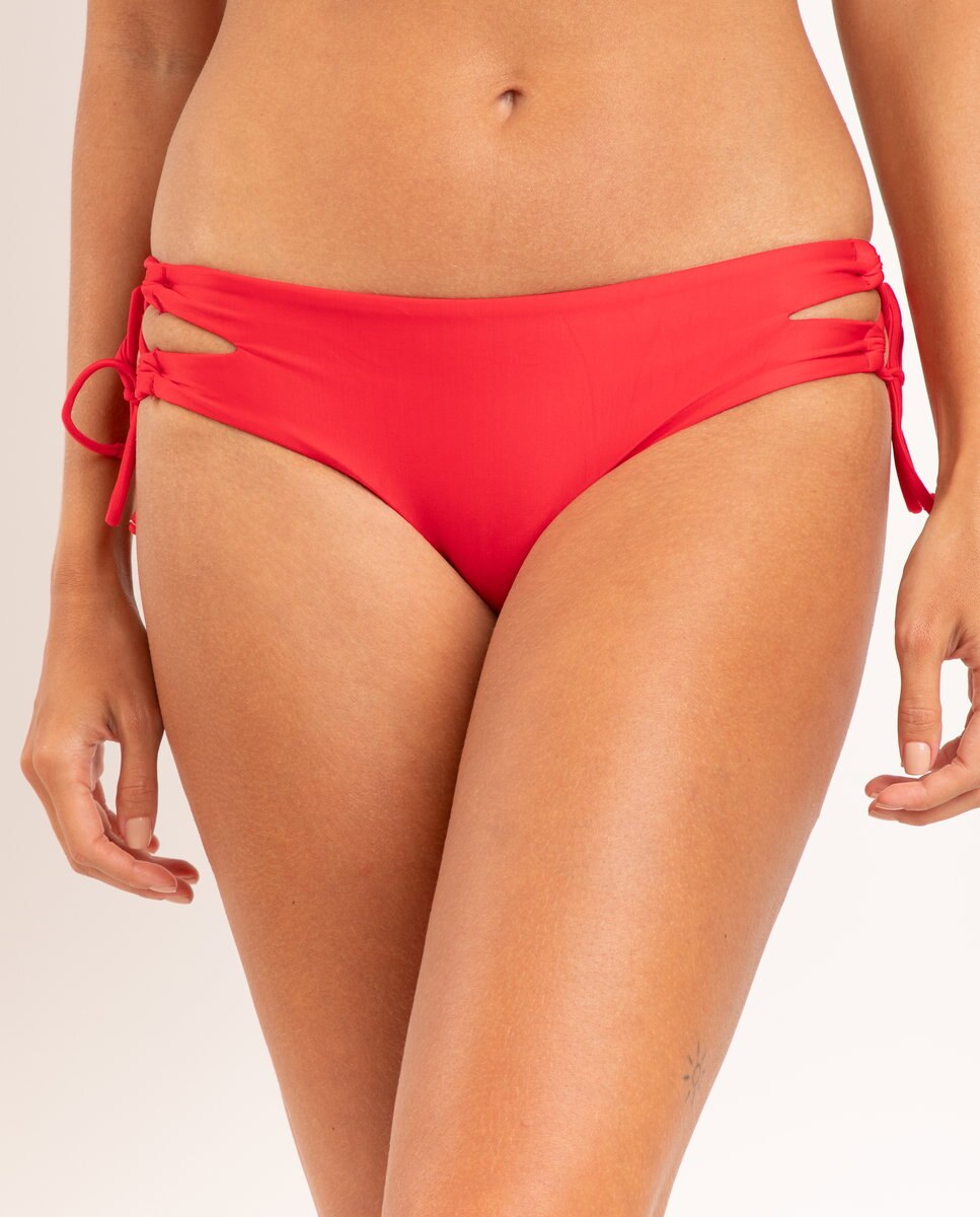 Braga de bikini con lazo lisa - Río de Sol - Beige Beige-1