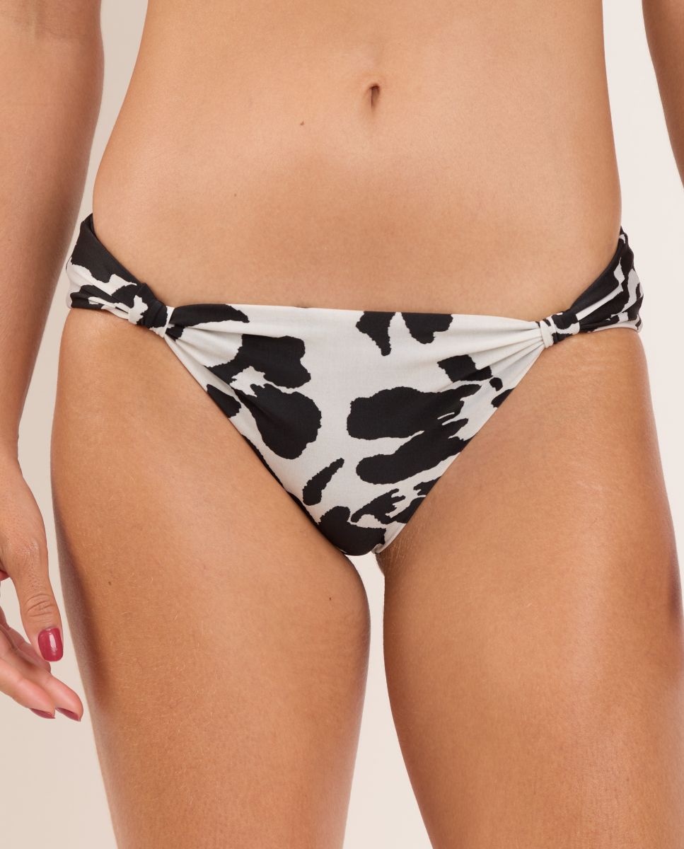 Braga de bikini brasileña estampada - Río de Sol - Gris / Negro Gris / Negro-1