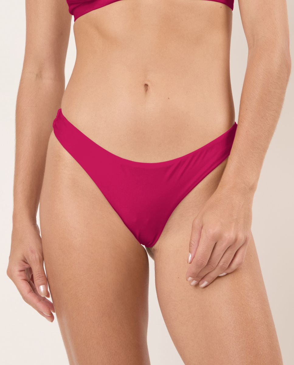 Braga de bikini brasileña lisa - Río de Sol - Fucsia Fucsia-1