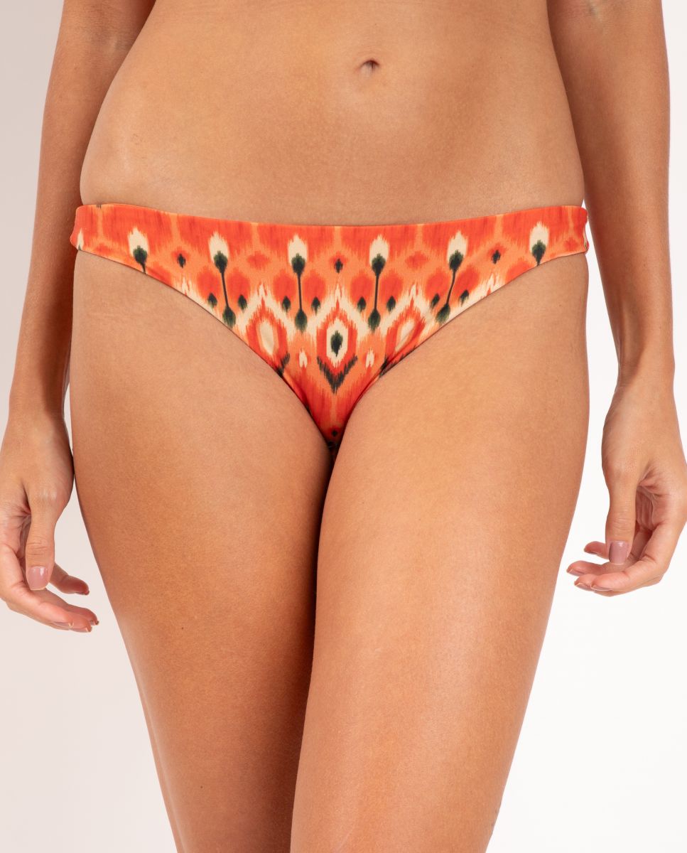 Braga de bikini brasileña estampada - Río de Sol - Naranja volcanico Naranja volcanico-1