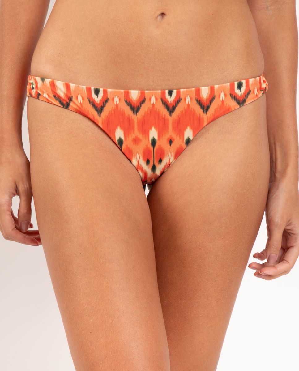 Braga de bikini brasileña estampada - Río de Sol - Naranja volcanico Naranja volcanico-1