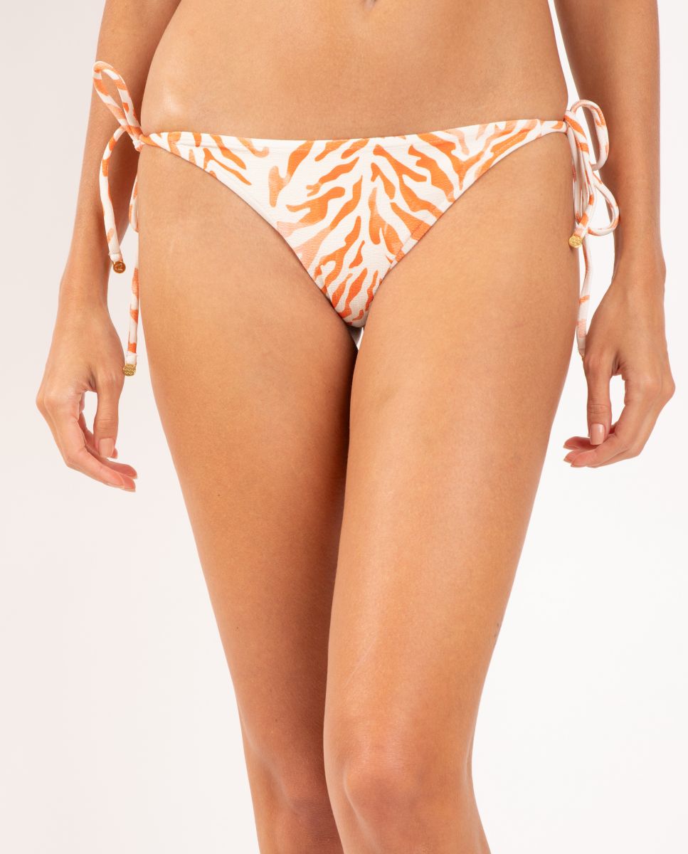 Braga de bikini con lazo estampada - Río de Sol - Naranja claro Naranja claro-1