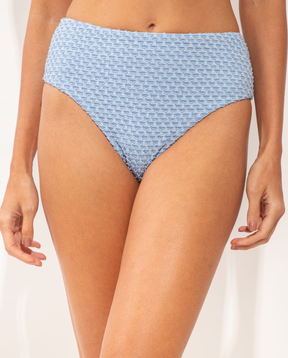Braga de bikini culotte lisa - Río de Sol - Azul grisáceo Azul grisáceo-1