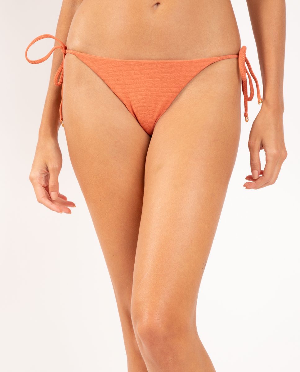 Braga de bikini con lazo lisa - Río de Sol - Naranja claro Naranja claro-1