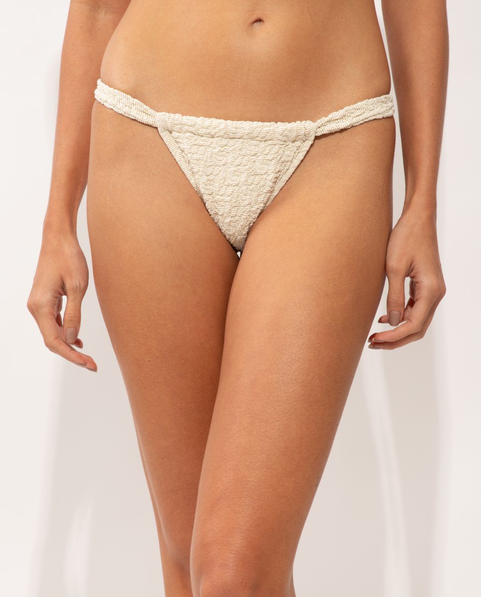 Braga de bikini brasileña lisa - Río de Sol - Blanco roto Blanco roto-1