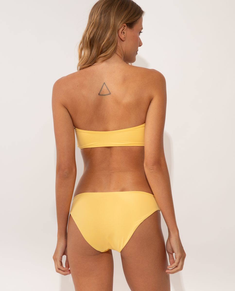 Braga de bikini brasileña lisa - Río de Sol - Amarillo Amarillo-3