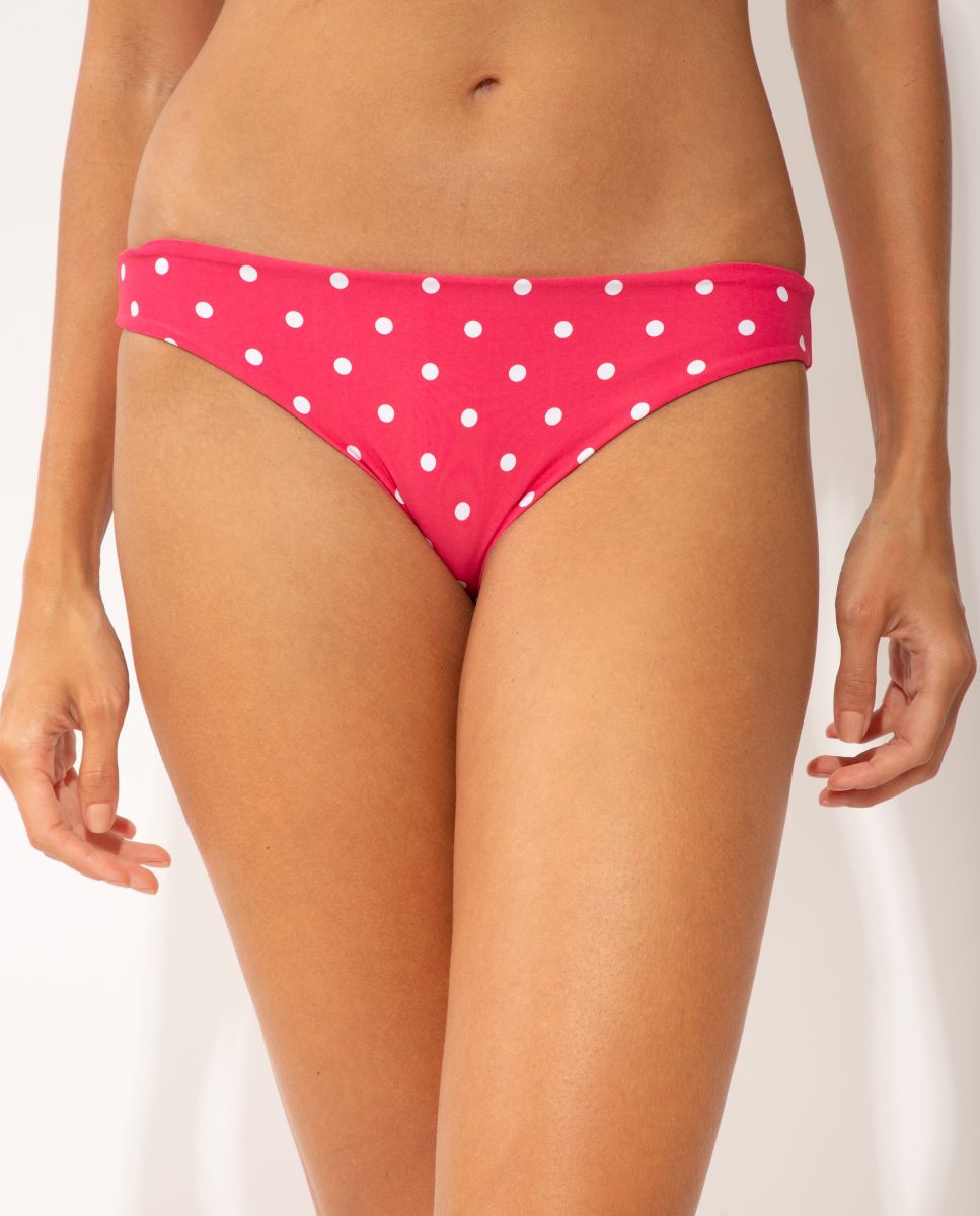 Braga de bikini brasileña estampada - Río de Sol - Rosa Rosa-1