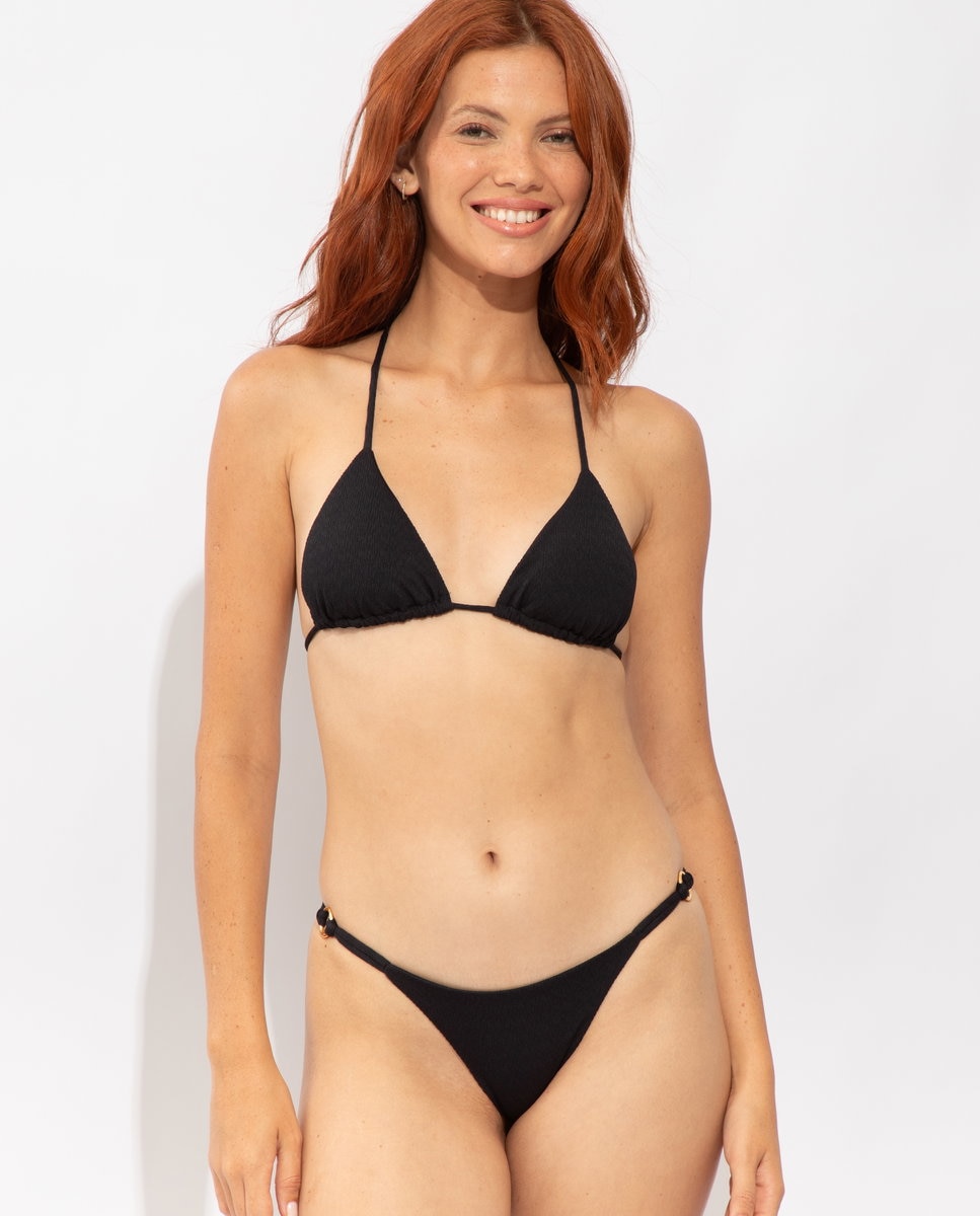 Braga de bikini brasileña lisa - Río de Sol - Marrón claro Marrón claro-2