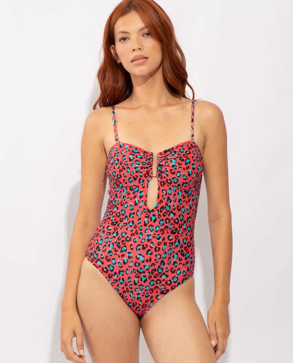 Bañador de mujer bandeau estampado con relleno - Río de Sol - Brillo Brillo-5