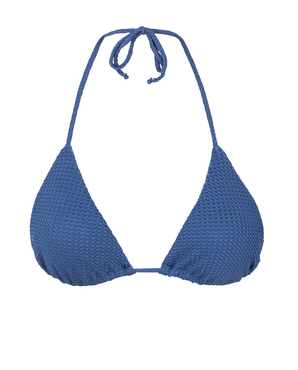 Top de bikini triángulo liso con relleno - Río de Sol - Brillo Brillo-6