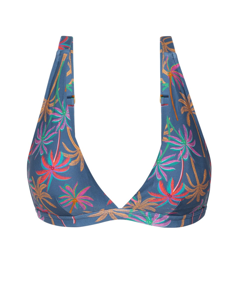 Top de bikini triángulo estampado con relleno - Río de Sol - Marino Marino-6
