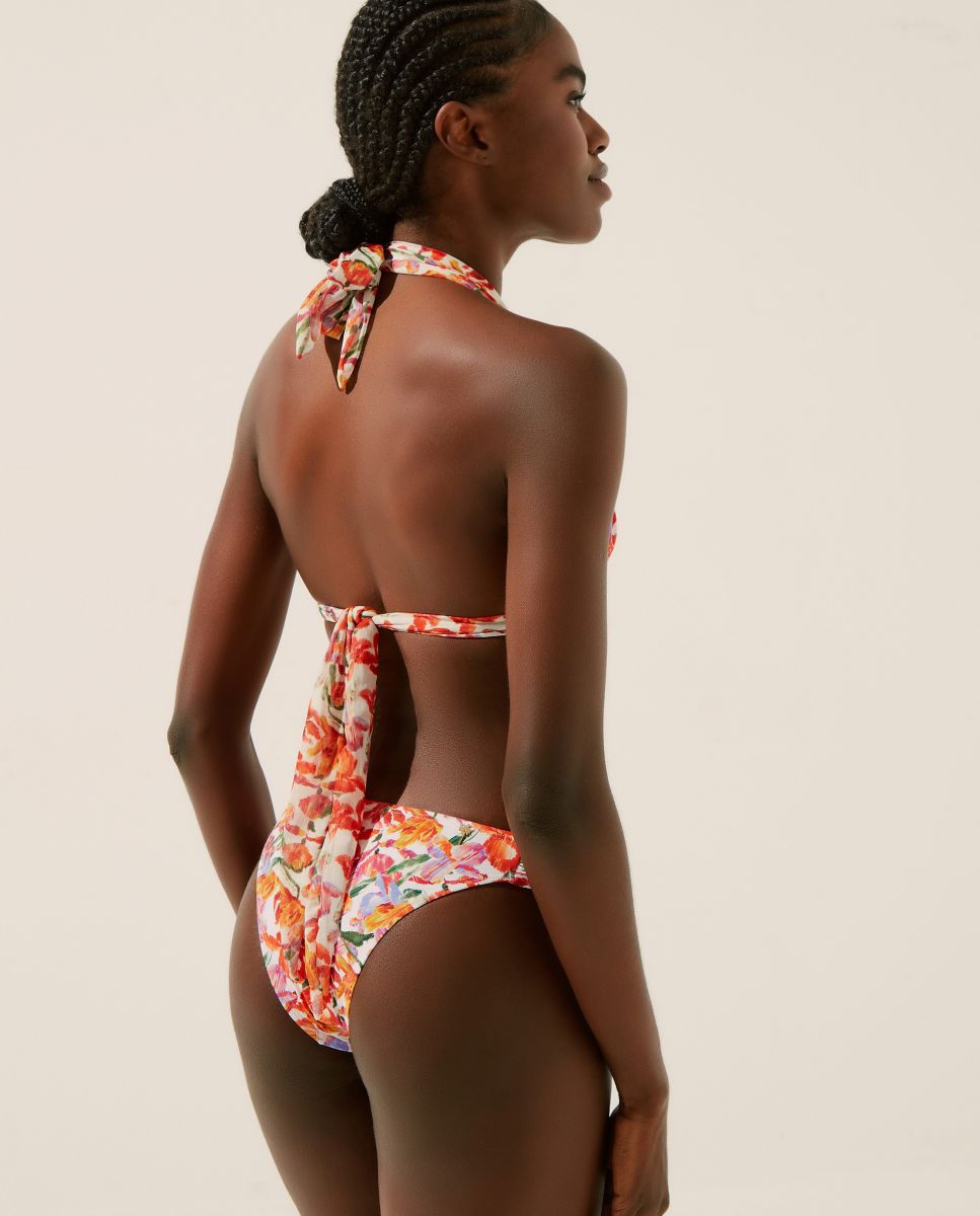 Braga de bikini brasileña estampada - Agua de coco - Multicolor Multicolor-2