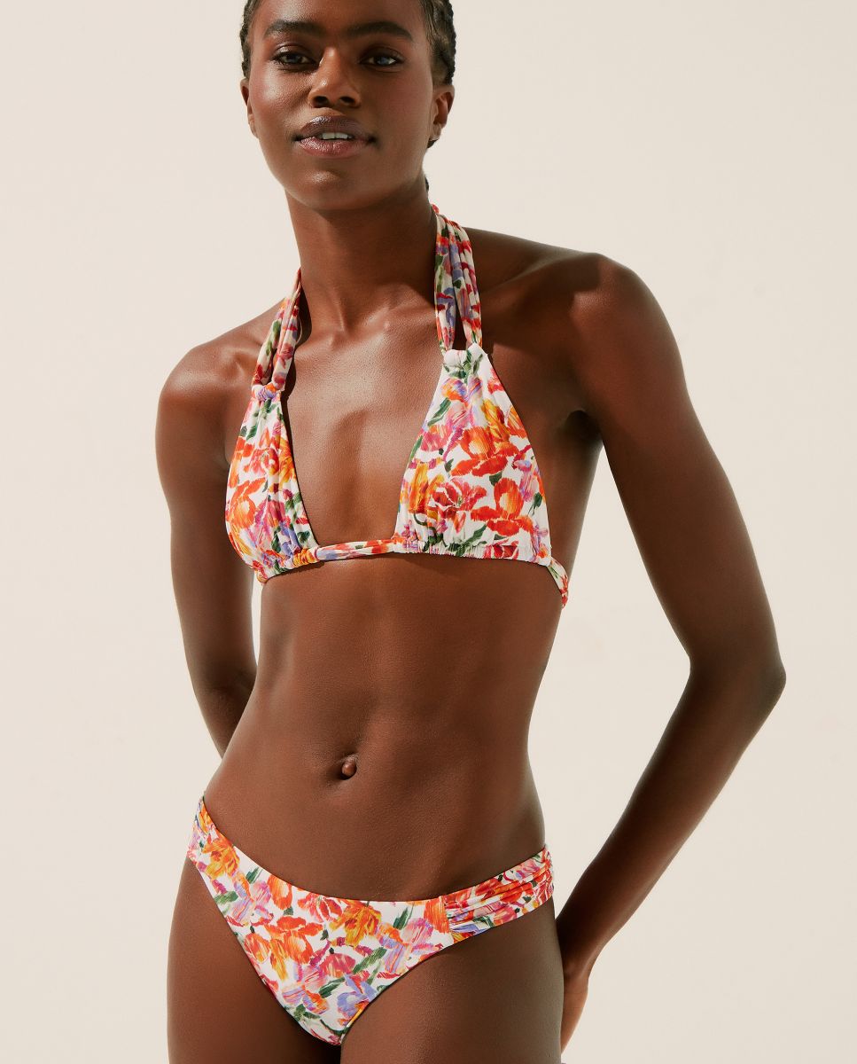 Braga de bikini brasileña estampada - Agua de coco - Multicolor Multicolor-3