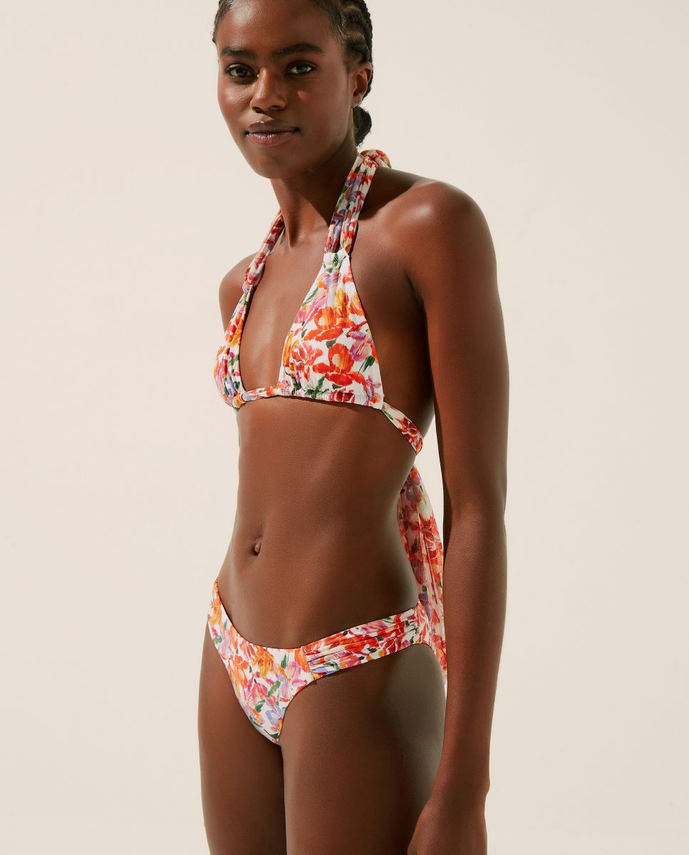 Braga de bikini brasileña estampada - Agua de coco - Multicolor Multicolor-4