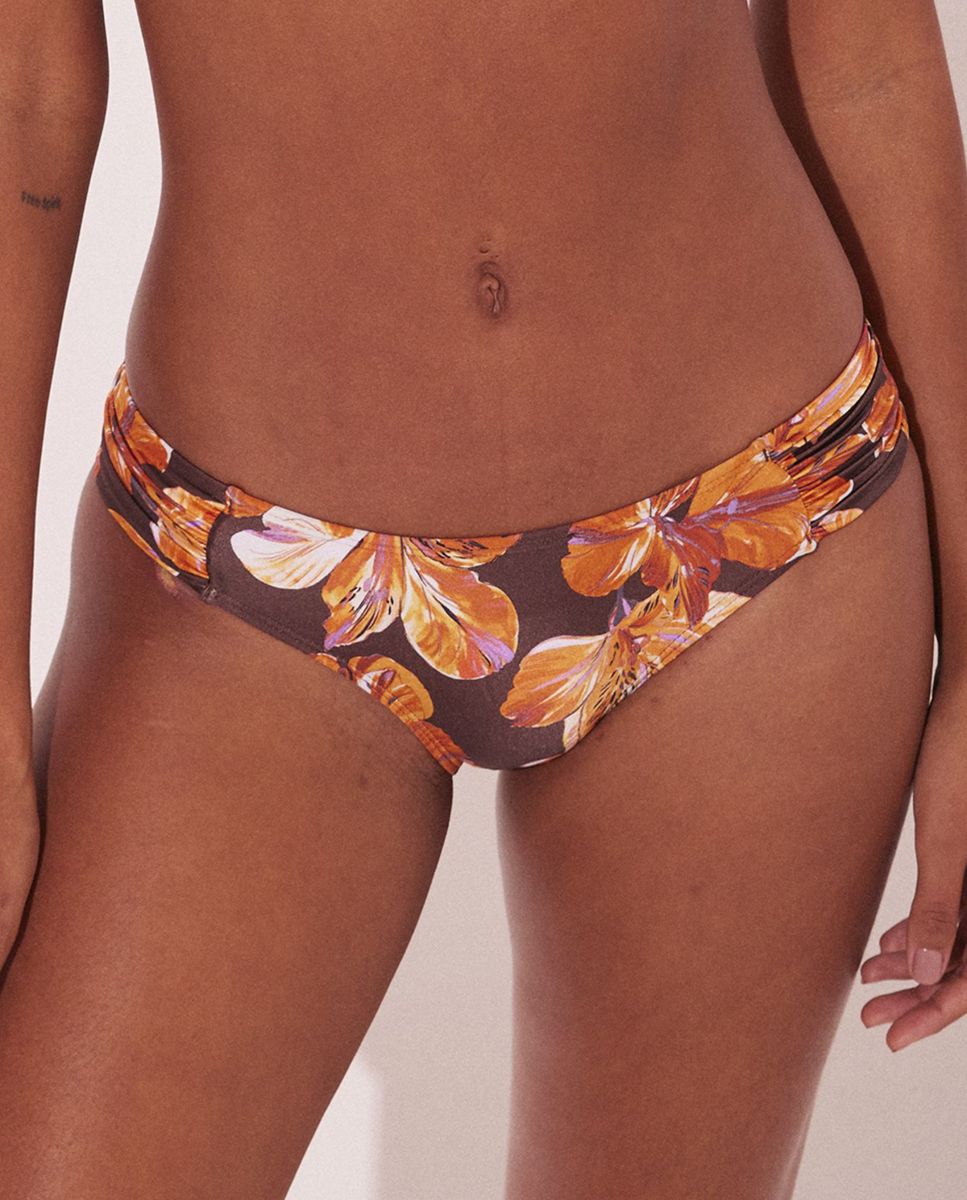 Braga de bikini brasileña estampada - Agua de coco - Naranja Naranja-1