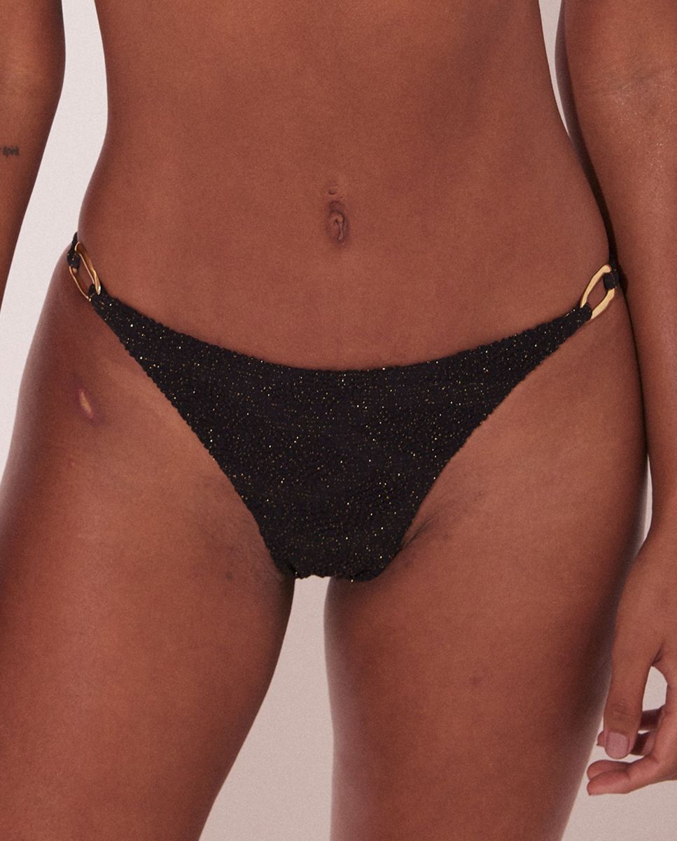 Braga de bikini brasileña lisa - Agua de coco - Gris oscuro Gris oscuro-1