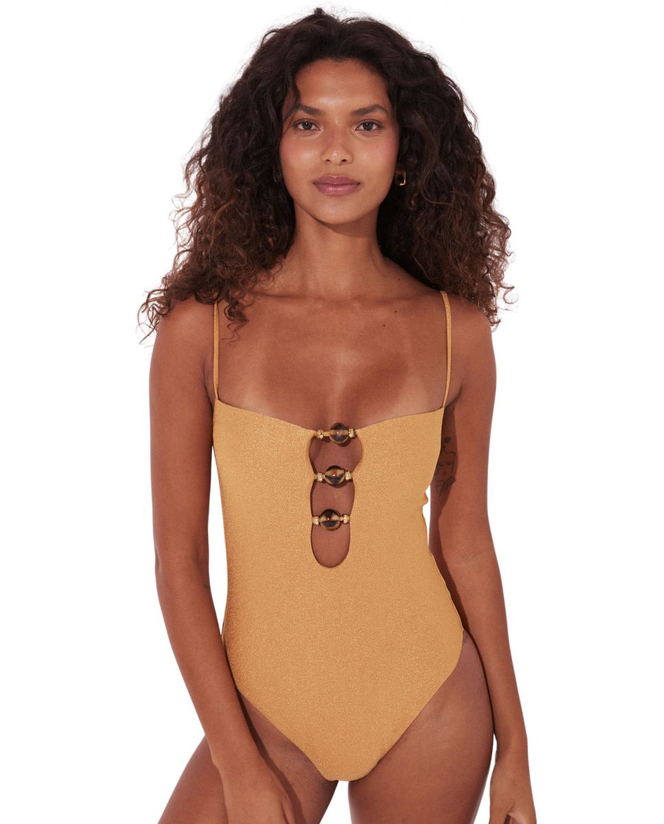 Bañador de mujer brasileño liso con relleno