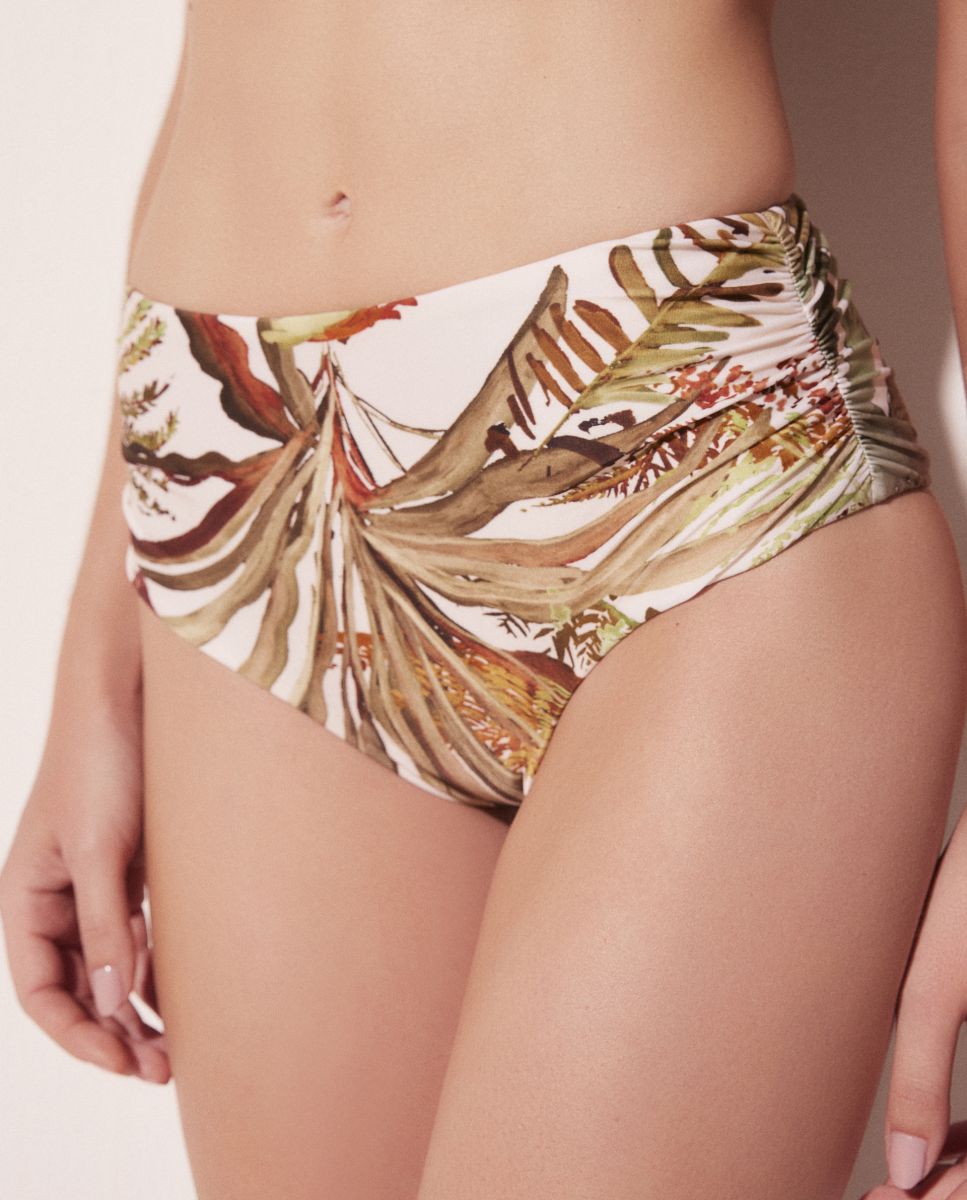 Agua de coco - Braga de bikini culotte estampada.