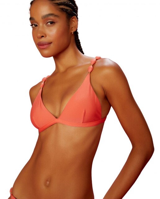 Imagen 0 de Top de bikini triángulo liso con relleno