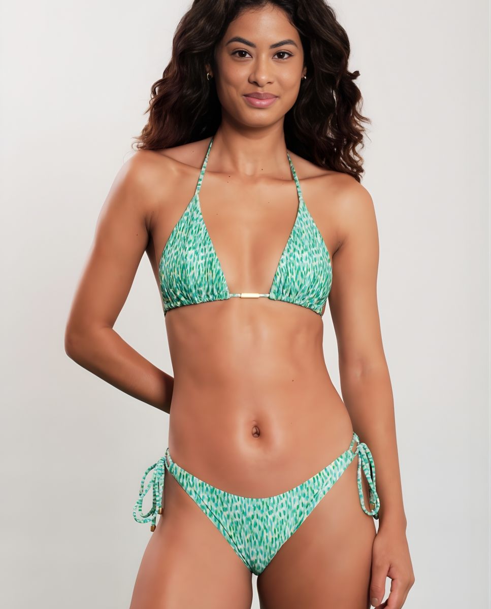 Braga de bikini brasileña estampada - Blueman - Verde Agua Verde Agua-4