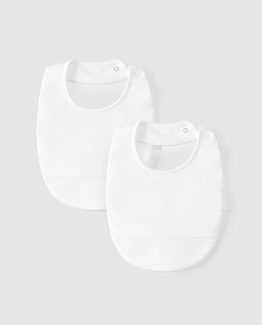 Imagen 0 de Pack de 2 baberos de bebé lisos