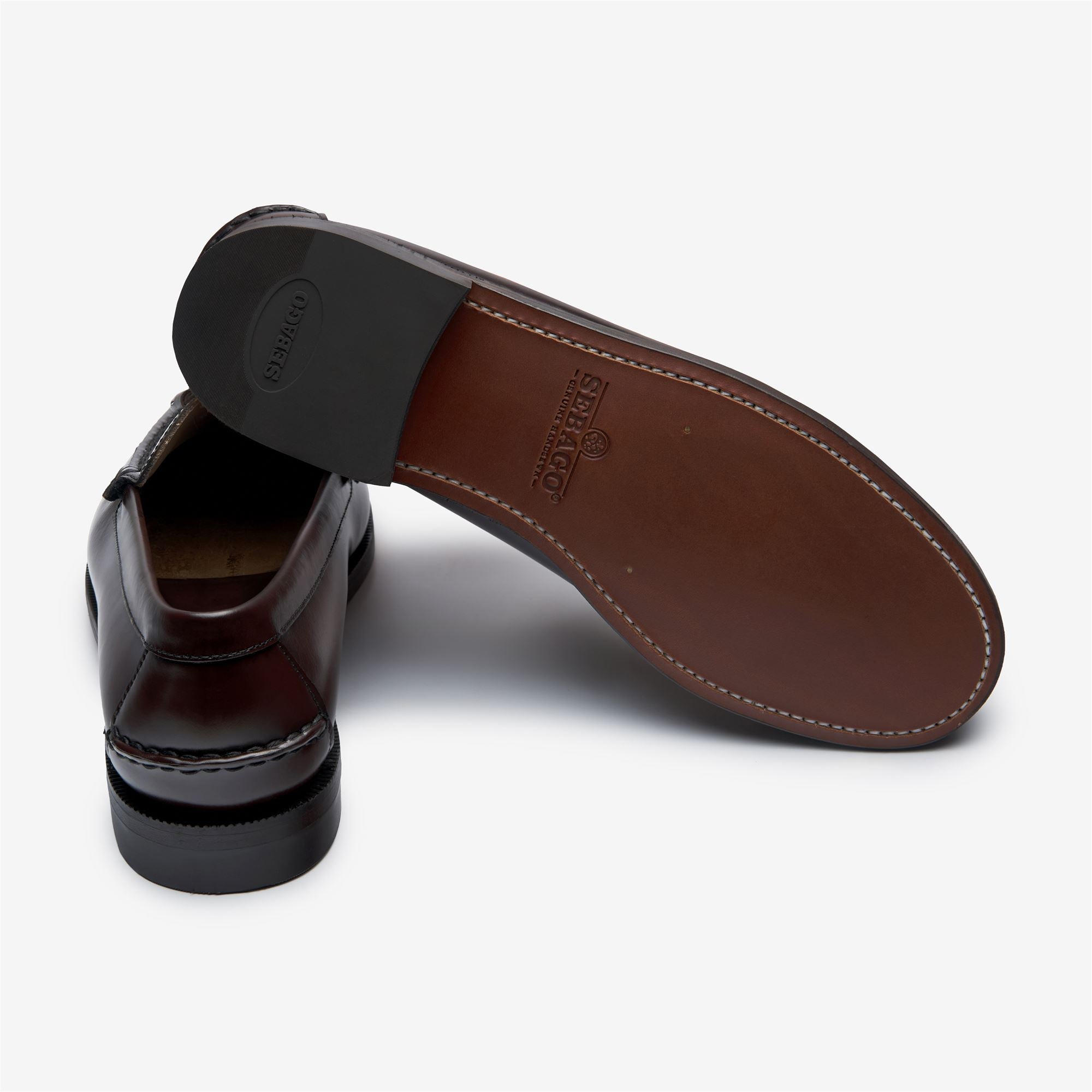Imagen 4 de Mocasines de hombre de piel ancho especial - Sebago - Burdeos Burdeos