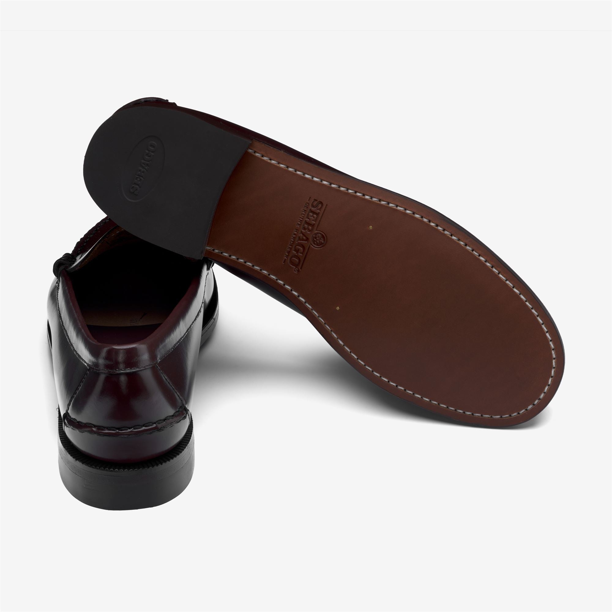Imagen 4 de Mocasines de hombre de piel sin cordones - Sebago - Burdeos Burdeos