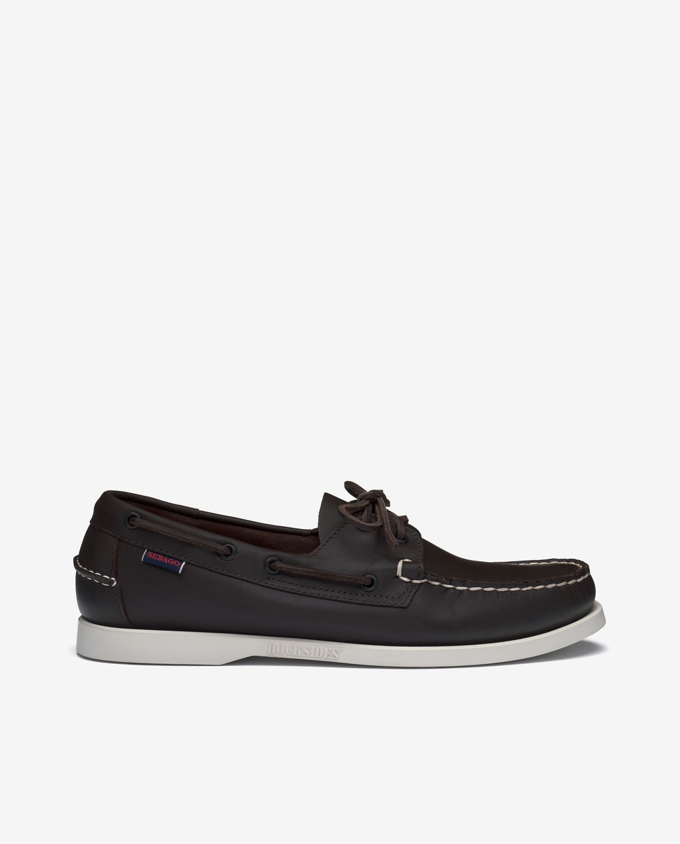 Náuticos de hombre de piel con cordones - Sebago - Marrón Marrón-1