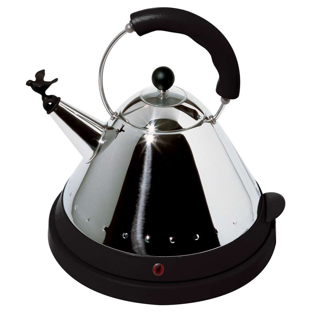 Alessi - Hervidor Alessi Mg32 negro y acero inoxidable.