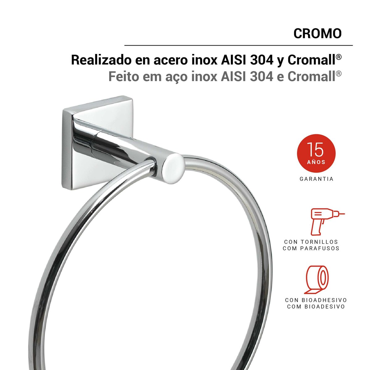 Toallero aro Fuji Gedy Cromo-2