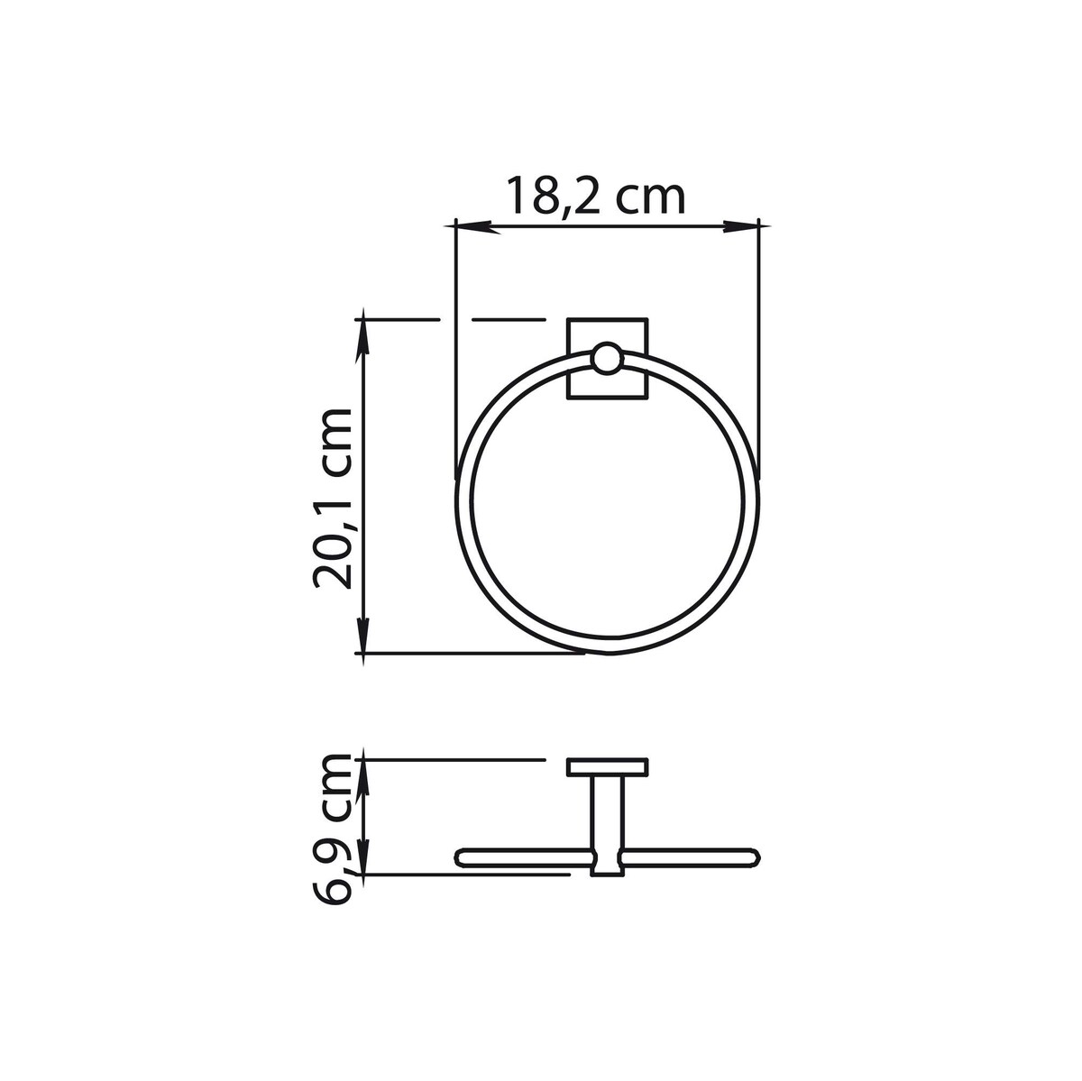 Toallero aro Fuji Gedy Cromo-3