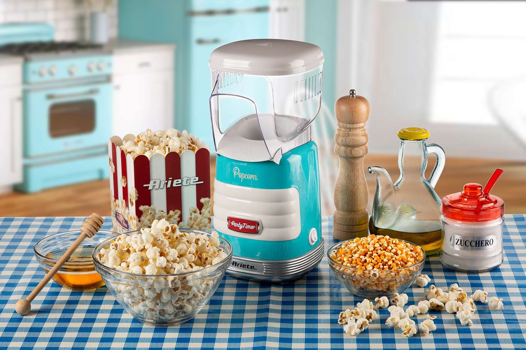 Máquina de palomitas Ariete Party Time Popper 2956-01 - Azul Azul-4