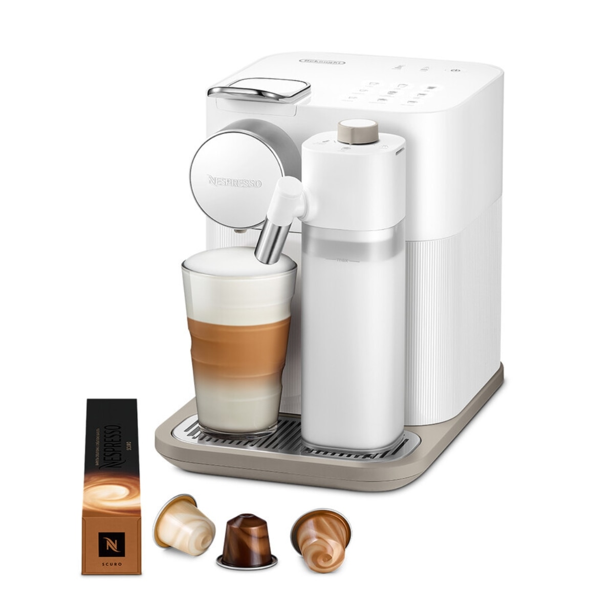 Cafetera de cápsulas automática Nespresso De'Longhi Gran Lattissima EN640.W  para cápsulas Nespresso Original