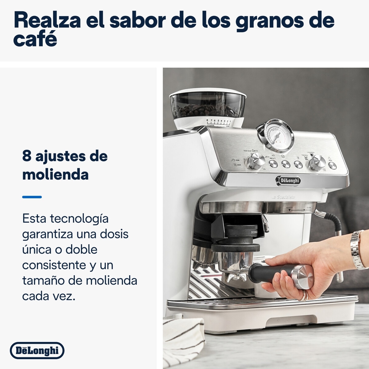 Thumbnail 2 de De'Longhi La Specialista Arte EC9155.W ☕️ Cafetera espresso manual