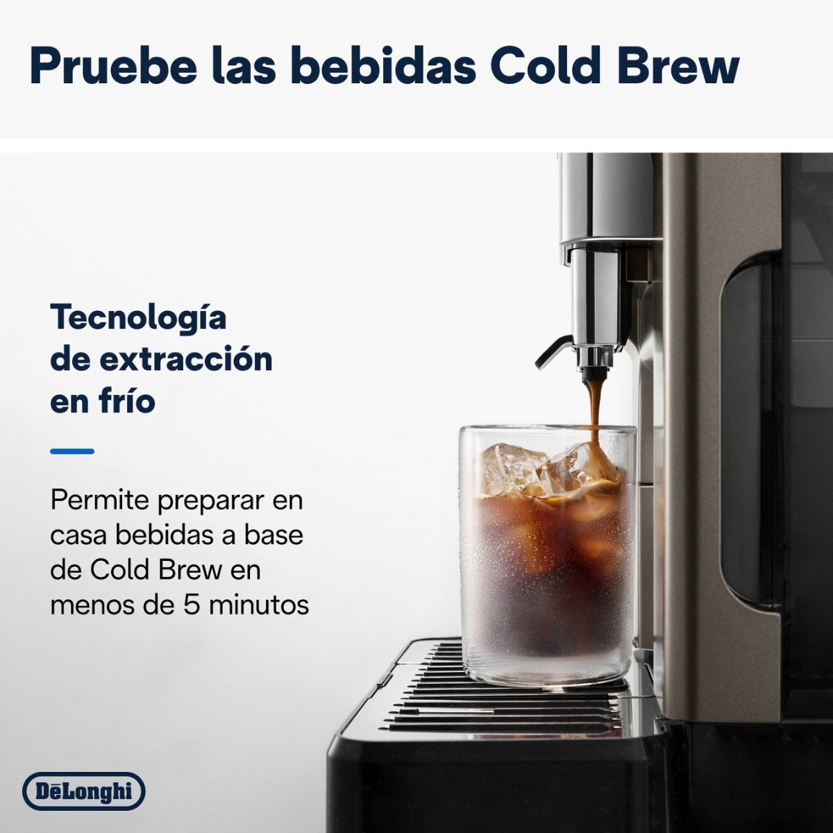 Cafetera Superautomática De´Longhi Eletta Explore ECAM450.86.T con programas de bebidas de café frías y calientes - Negro Negro-5
