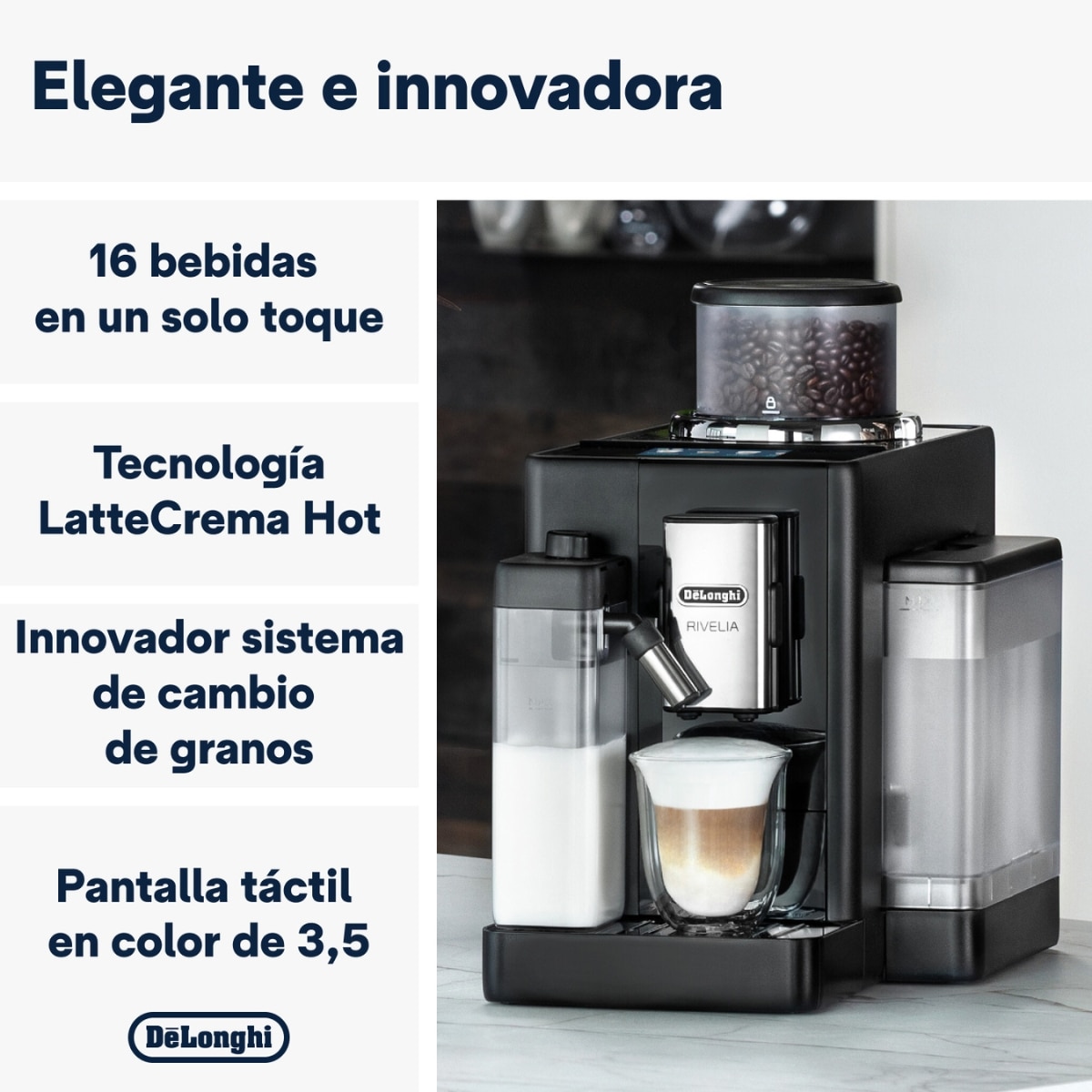 Thumbnail 2 de De'Longhi Rivelia EXAM440.55.B cafetera automática 2 depósitos