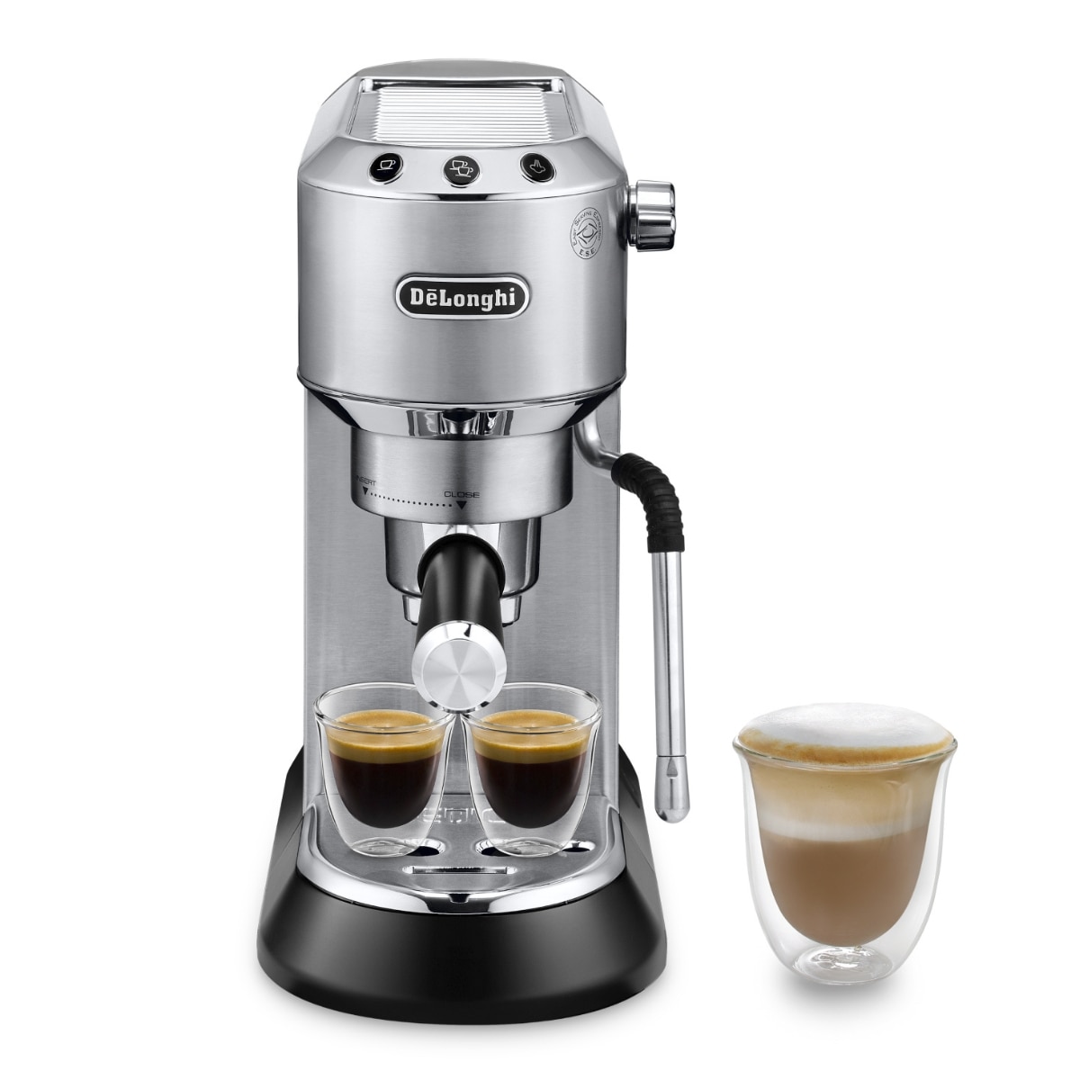De’Longhi – Cafetera espresso manual de bomba De’Longhi Dedica Arte EC885.M Sistema Cappuccino.