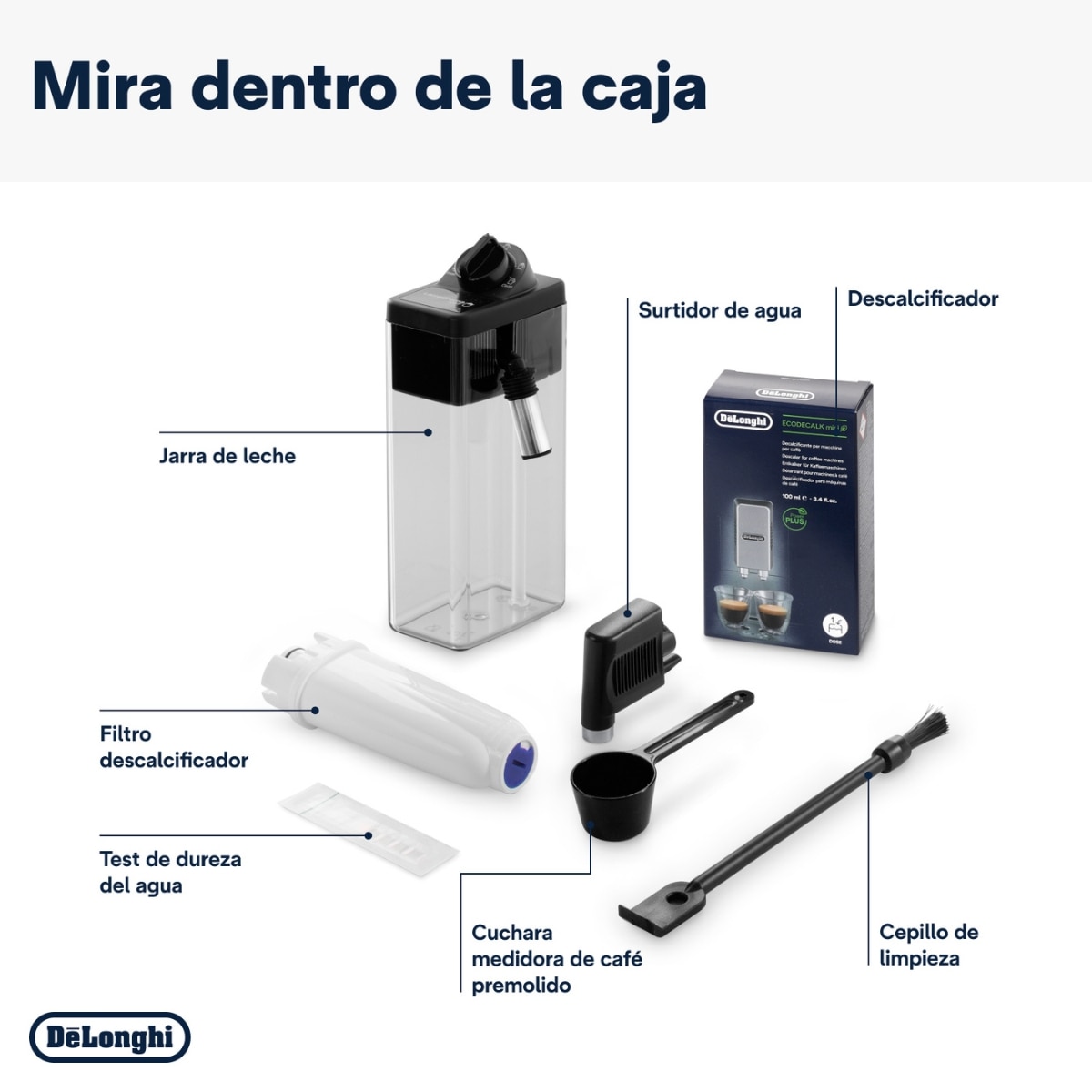 Cafetera Superautomática De'Longhi Dinamica Plus ECAM380.85.SB con 24 bebidas de café - Plata Plata-7